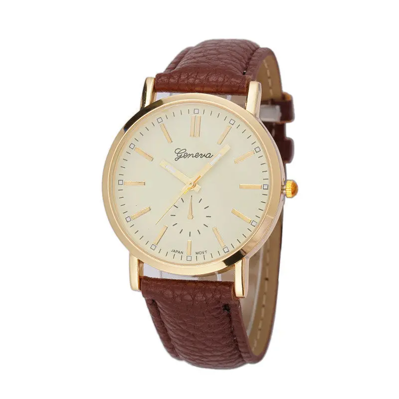 Luxury Reloj Women Men Leather Watch Analog Quartz Vogue Wristwatch Military Masculino Hours 1