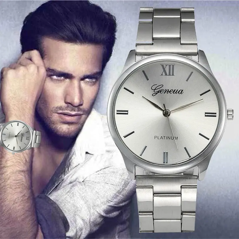 Luxury Relojes Hombre Relogio Masculino Man Women Crystal Stainless Steel Analog Quartz Wrist Watch 1