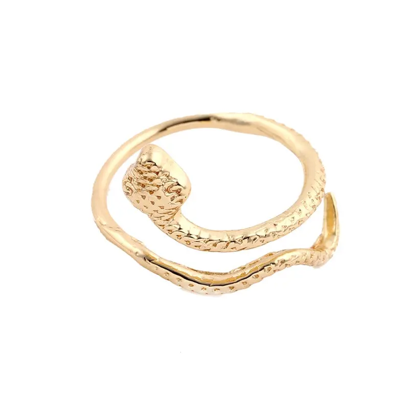Luxury Rose Gold Plated Small Snake Rings Girls Cute Animal Ring 1