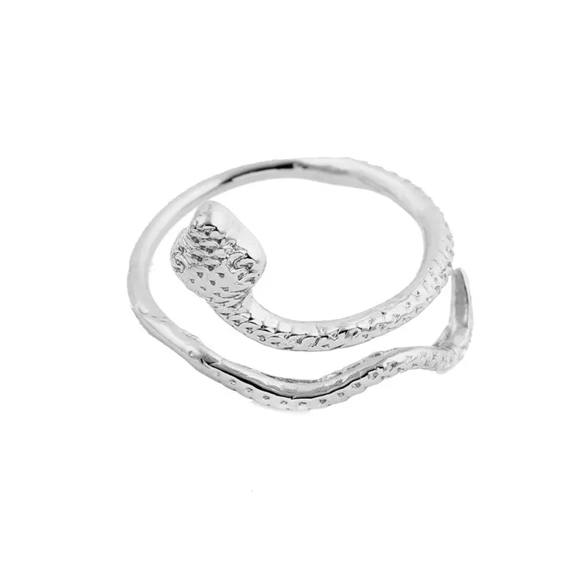 Luxury Rose Gold Plated Small Snake Rings Girls Cute Animal Ring 2