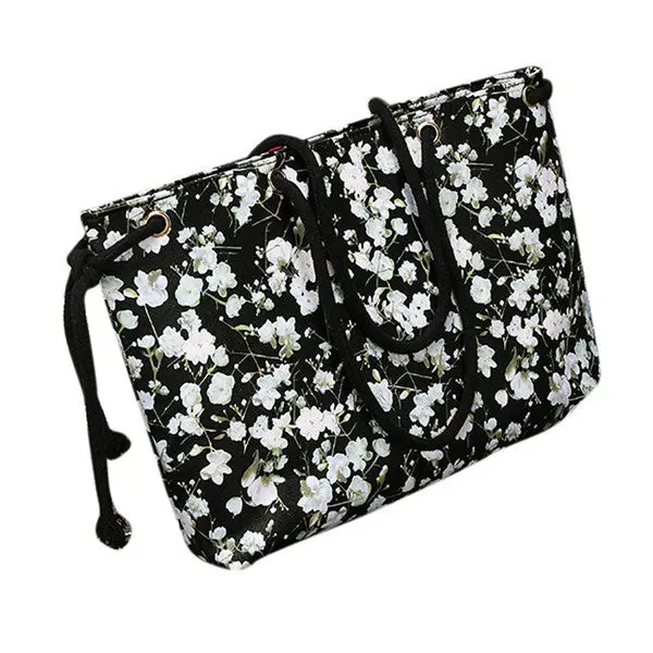 Luxury Sac A Main Women Hbags Famous Pu Leather Hbags Women Bags Designer Tote Floral Bag Bolsas 2