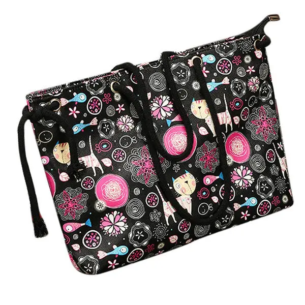 Luxury Sac A Main Women Hbags Famous Pu Leather Hbags Women Bags Designer Tote Floral Bag Bolsas 3