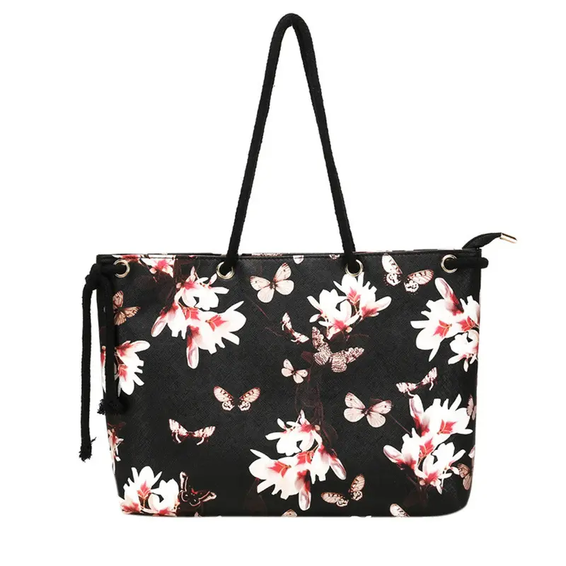 Luxury Sac Women Hbags Famous Pu Leather Hbags Women Tote Bags Floral Print Bag For Lady's Bolsas 1