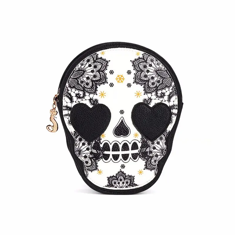 Luxury Shining Women's Hbags Black Skull Shoulder Messenger Ladies Crossbody Bag Purse Bolsa Feminina 1