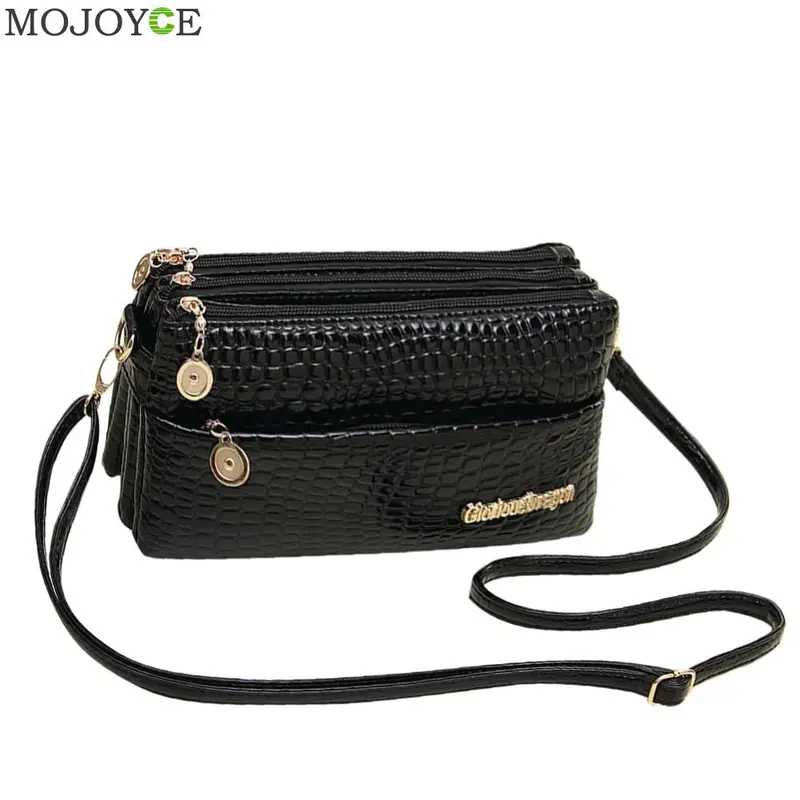 Luxury Shoulder Bags Women Messenger Bag Pu Crossbody Bags Satchel Women Leather Handbag Purse Crocodile Simple Handbag Women 1