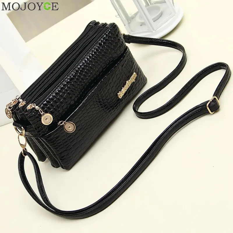 Luxury Shoulder Bags Women Messenger Bag Pu Crossbody Bags Satchel Women Leather Handbag Purse Crocodile Simple Handbag Women 2