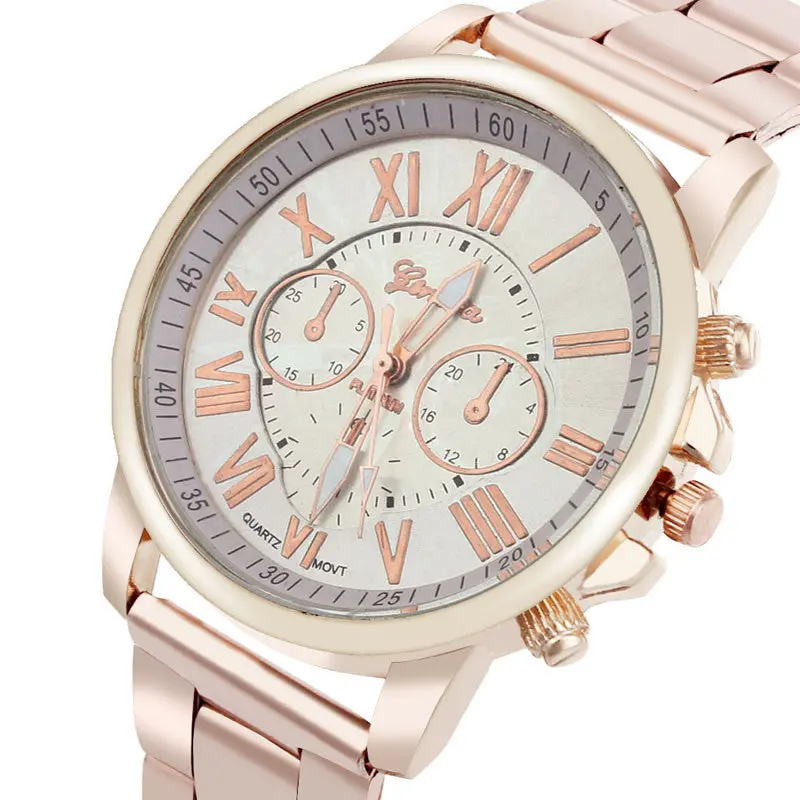 Luxury Stylish Watch Women Geneva Top Stainless Steel Quartz Elegent Lady Dress Relogio Feminino Clock 1