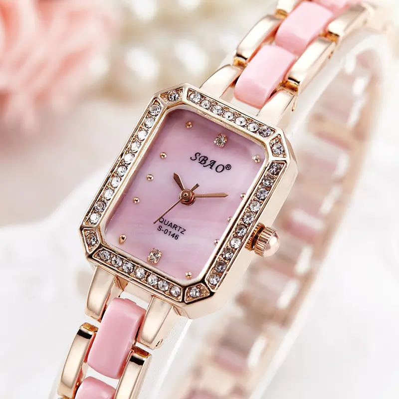 Luxury Watch Crystals Quartz Diamond Women Analog Wrist Bracelet Watch Horloges Vrouwen Feida 1