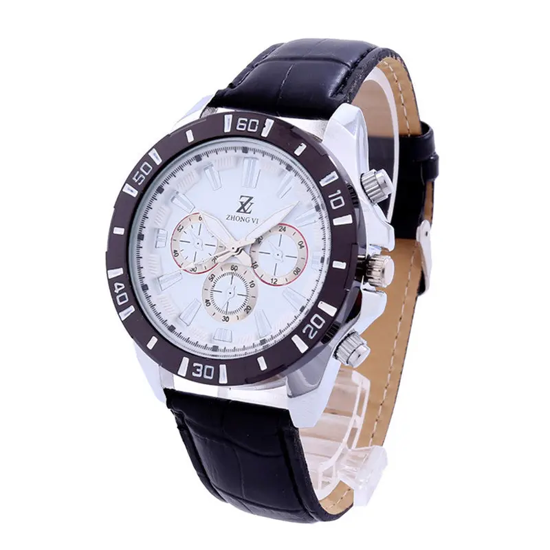 Luxury Watch Men Stainless Steel Analog Leather Quartz Watch Relogio Masculino Business Saat Fast Shipping Feida 1
