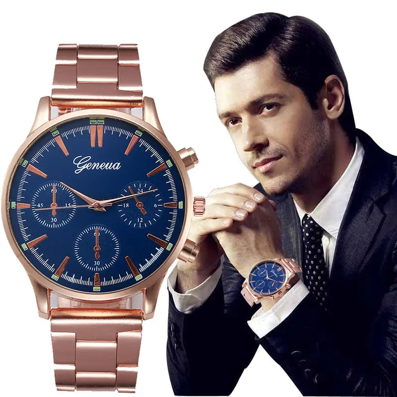 Luxury Watch Women Man Crystal Stainless Steel Analog Quartz Wrist Watch Watches For Men 1
