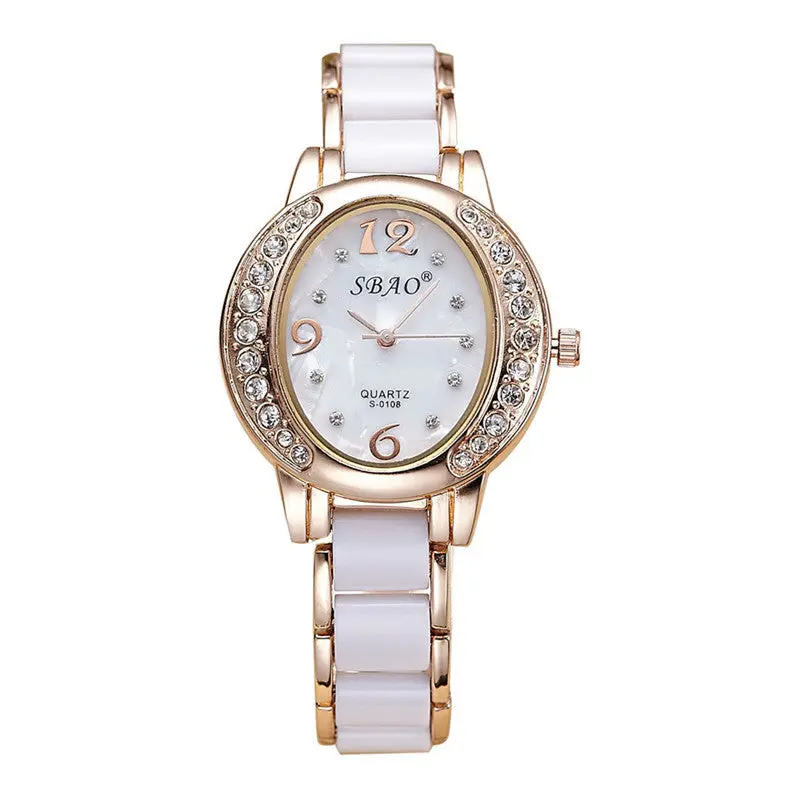 Luxury Watch Women Sbao Crystals Ladies Wrist Watch Women Quartz Wrist Watch Bracelet Relogio Feminino 1