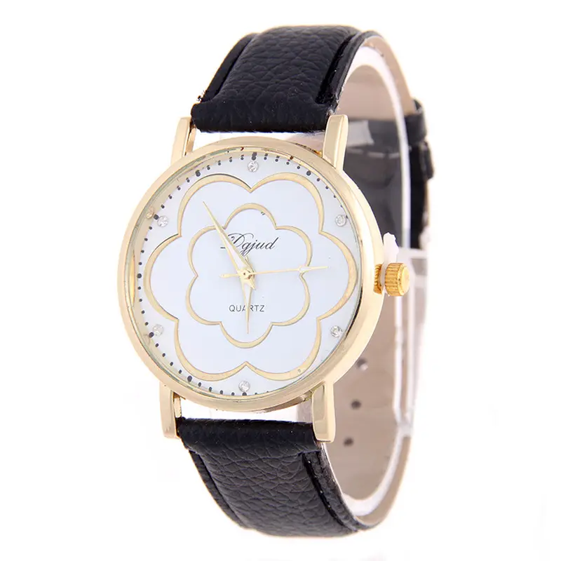 Luxury Watches Rhinestone Leather Bracelet Wristwatches Women Watch Dress Watch Vintage Clock Lady Quartz Watch 1