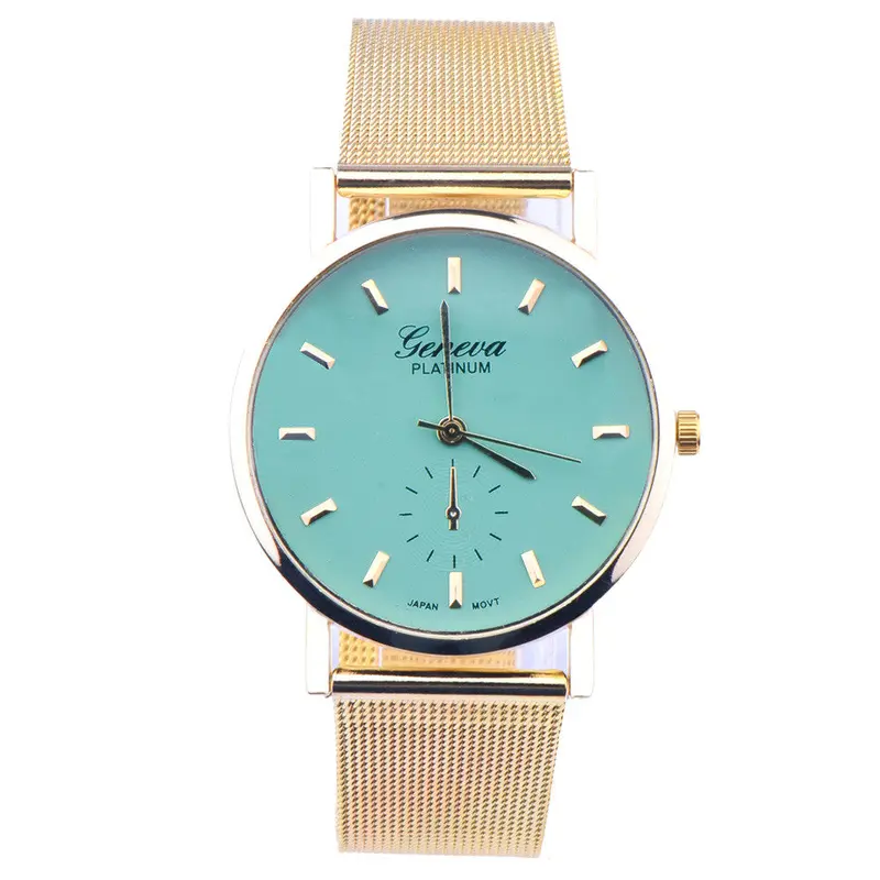Luxury Watches Women Men Mesh Watch Stainless Steel Quartz Watch Casual Clock Gold Reloj Relogio 1