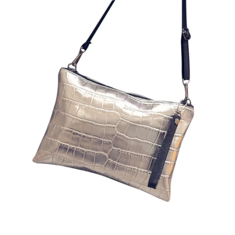 Luxury Wild Women's Hbags Zipper Crocodile Pu Leather Cross Body Clutch Shoulder Messenger Bag 3