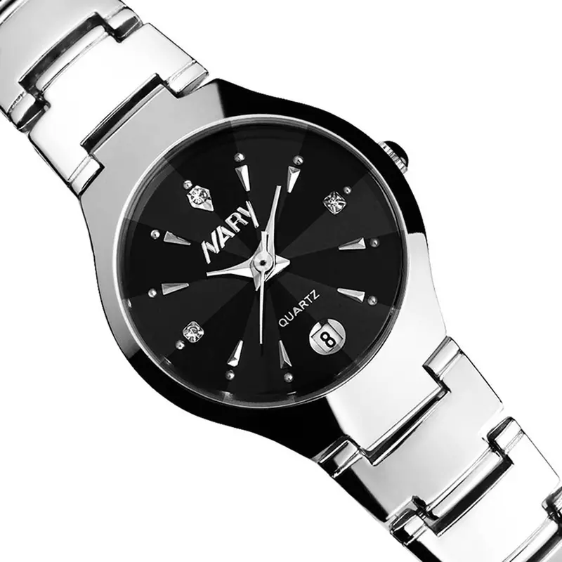 Luxury Women Single Watch Top Calendar Quartz Stainless Steel Date Wrist Watches Montre Reloj 1