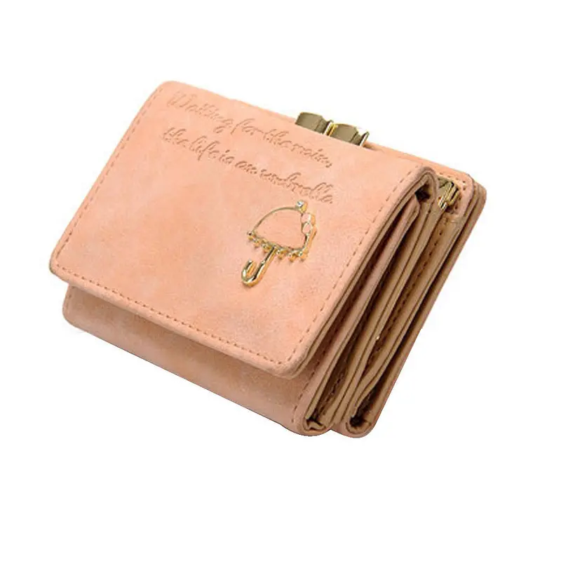 Luxury Women Umbrella Leather Wallet Button Clutch Purse Girl Short 1