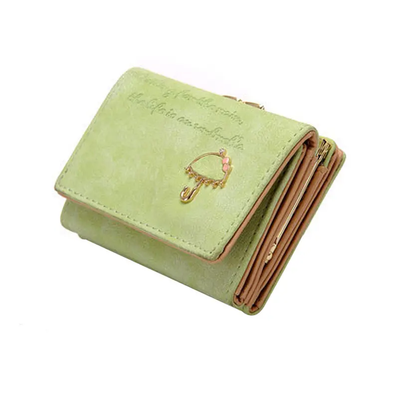 Luxury Women Umbrella Leather Wallet Button Clutch Purse Girl Short 4