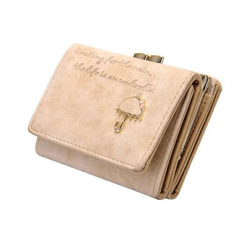 Luxury Women Umbrella Leather Wallet Button Clutch Purse Girl Short 7