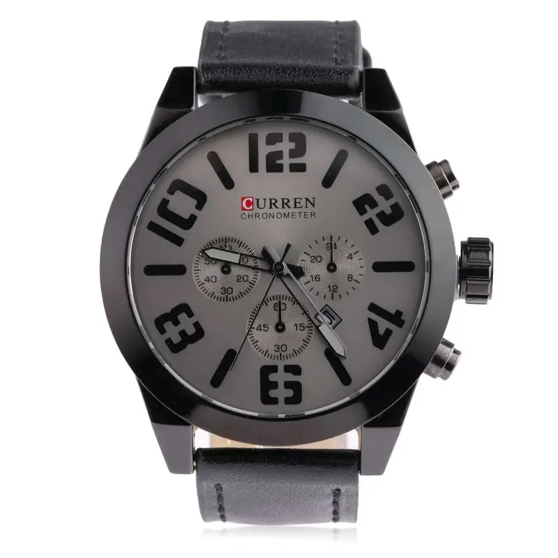 Luxurysports Quartz Watches Leather Band Waterproof With Calendar Wristwatches 2