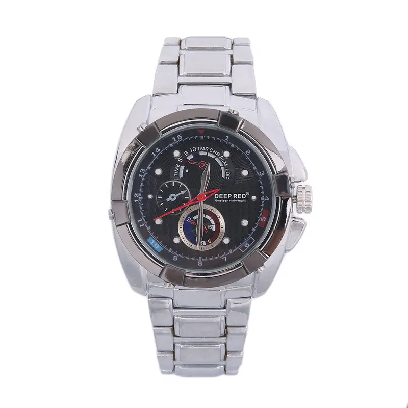 Luxurysports Round Dial Stainless Steel Band Quartz Analog Wrist Watch 9710 1