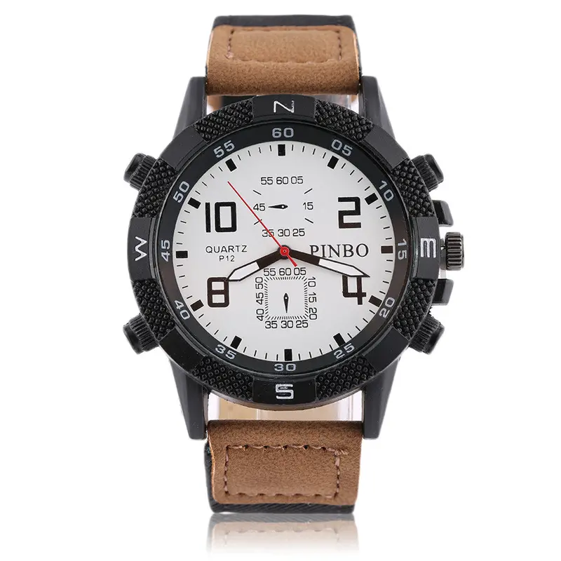 Luxurysports Watchcasual Military Watchesquartz Hour Leather Strap Wristwatch 1