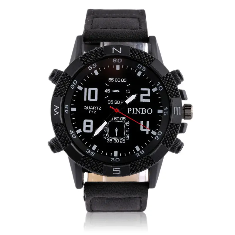Luxurysports Watchcasual Military Watchesquartz Hour Leather Strap Wristwatch 2