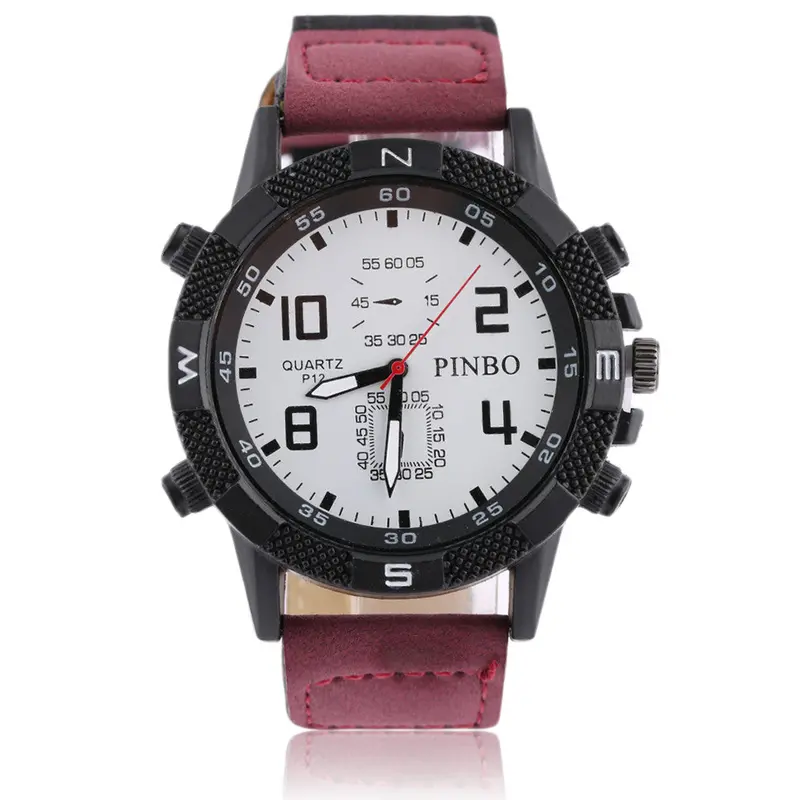 Luxurysports Watchcasual Military Watchesquartz Hour Leather Strap Wristwatch 3