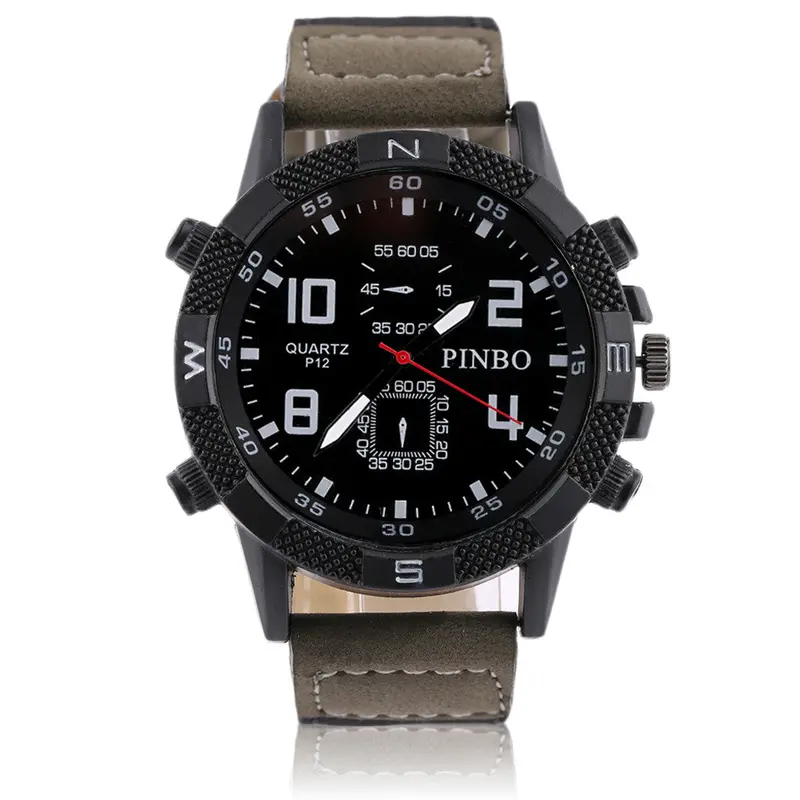 Luxurysports Watchcasual Military Watchesquartz Hour Leather Strap Wristwatch 6