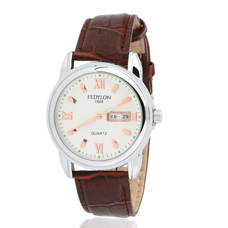 Luxurysuper Soft Leather In Date Calendar Waterproof Quartz Watch 1