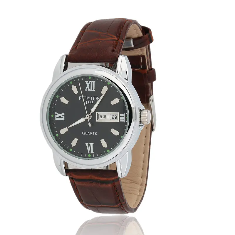Luxurysuper Soft Leather In Date Calendar Waterproof Quartz Watch 6