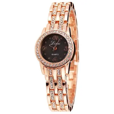 Lvpai Famous Women Bracelet Watch Gold Alloy Wrist Watches Women Dress Watches Thin Band Quartz Clock Relojes 2