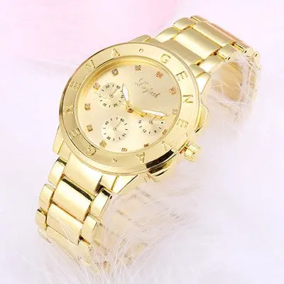 Lvpai Gold Silver Women Dress Watch Luxury Stainless Steel Quartz Clocks Ladies Girl Dress Relogio Feminino 1