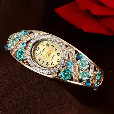 Lvpai Luxury Women Watches Crystal Rhinestone Bangle Bracelet Dress Watch Relogio Feminino 1