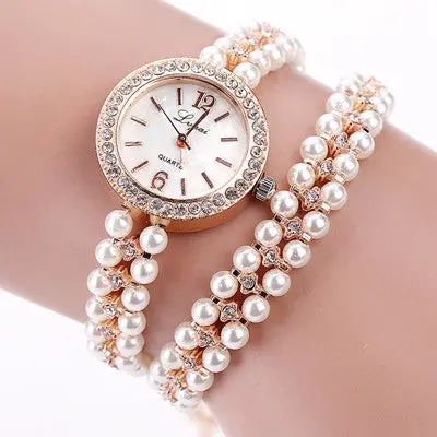 Lvpai Quartz Watches Women Gold Pearl Ladies Dress Bracelet Wristwatch Women Crystal Luxury Relogio Best Gift 1