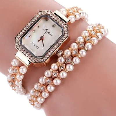 Lvpai Quartz Watches Women Gold Pearl Ladies Dress Bracelet Wristwatch Women Crystal Luxury Relogio Best Gift 3