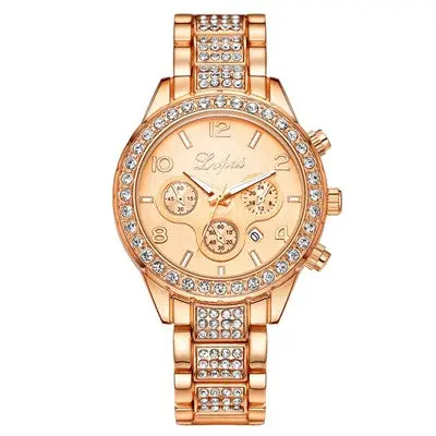 Lvpai Watches Women Bling Stainless Steel Crystal Bracelet Clock Girl Ladies Quartz Dress Watch Relogio 2