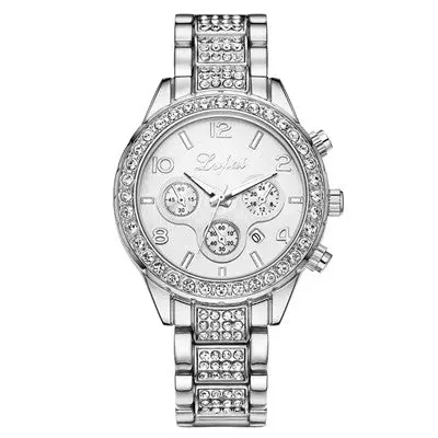 Lvpai Watches Women Bling Stainless Steel Crystal Bracelet Clock Girl Ladies Quartz Dress Watch Relogio 3