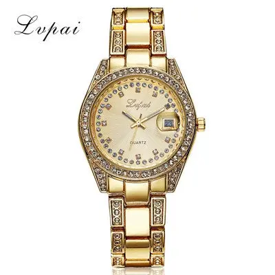 Lvpai Watches Women Luxury Crystal Wristwatches Dress Women Bracelet Quartz Clock Vintage Reloj Relogio 1