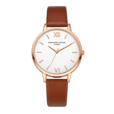 Lvpai Women Watches Dress Clock Relogio Feminino Pu Leather Band Simple Quartz Watch Montre 3