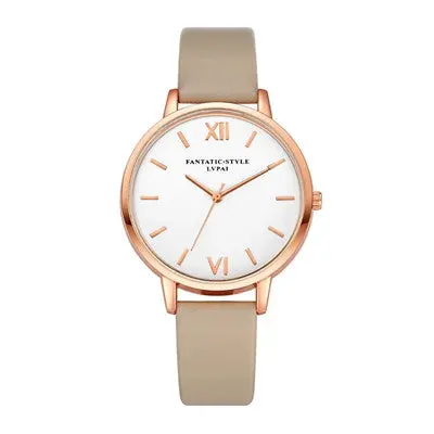 Lvpai Women Watches Dress Clock Relogio Feminino Pu Leather Band Simple Quartz Watch Montre 5