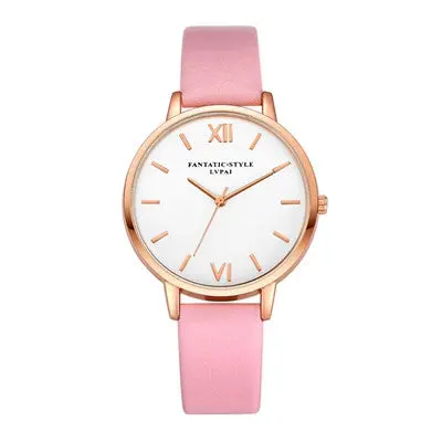 Lvpai Women Watches Dress Clock Relogio Feminino Pu Leather Band Simple Quartz Watch Montre 7