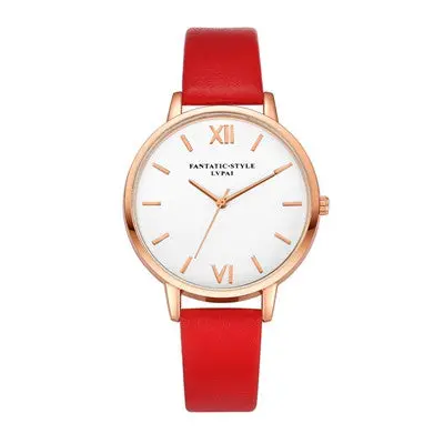 Lvpai Women Watches Dress Clock Relogio Feminino Pu Leather Band Simple Quartz Watch Montre 8