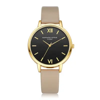 Lvpai Women Watches Dress Clock Retro Design Pu Leather Band Analog Quartz Watch Relogio Feminino 1