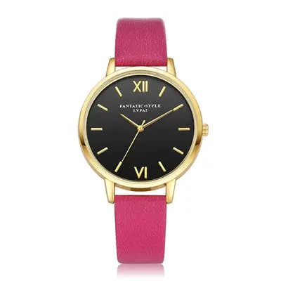 Lvpai Women Watches Dress Clock Retro Design Pu Leather Band Analog Quartz Watch Relogio Feminino 5