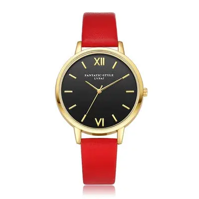 Lvpai Women Watches Dress Clock Retro Design Pu Leather Band Analog Quartz Watch Relogio Feminino 7