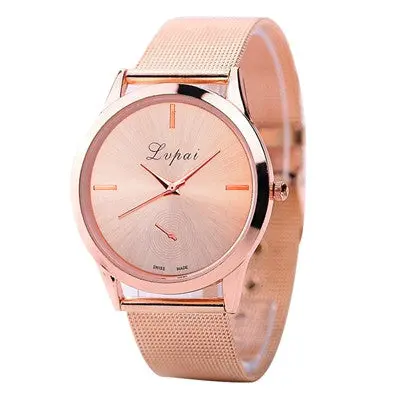 Lvpai Women Watches Dress Clock Stainless Steel Mesh Band Silver Relogio Feminino S Bracelet Montre Watch 1