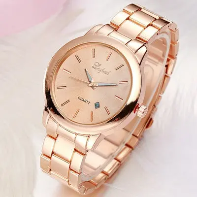 Lvpai Women Watches Gold Luxury Wristwatch Men Women Couples Lovers Clock Quartz Watches Relogio 2