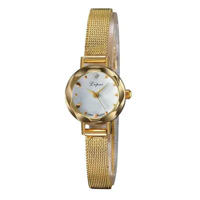 Lvpai Women Watches Rhinestone Bracelet Wristwatch Mujer Montre Thin Mesh Band Gold Watch Clock 1