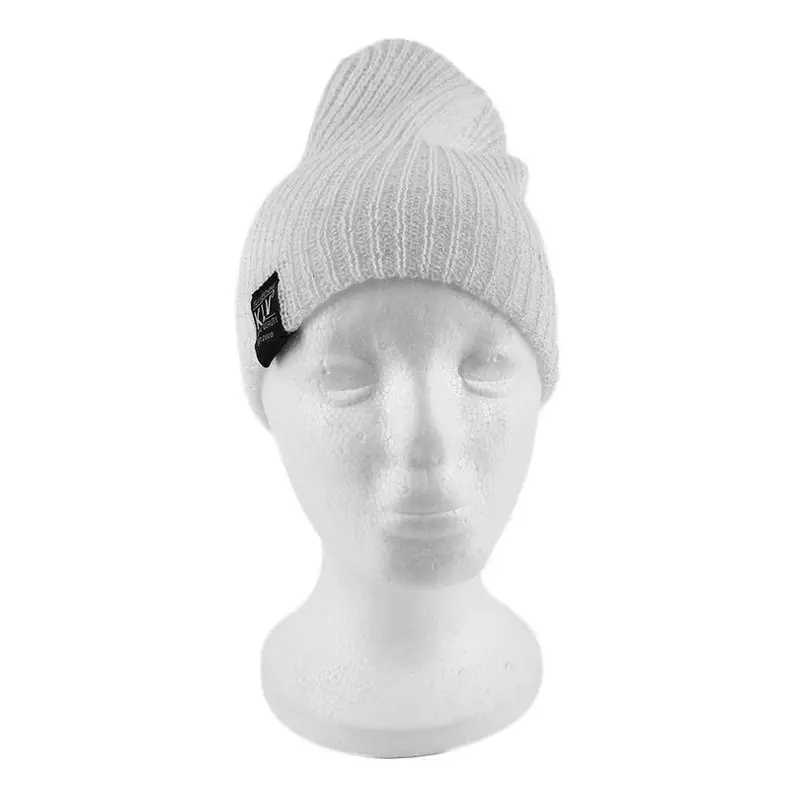 Lz112 Solid Color Cotton Knitting Cap Casual Outdoor Ear Protect Stripe Style Cap Hat 1
