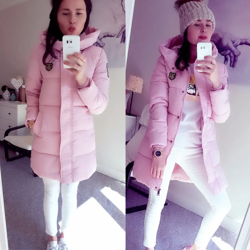 M-Xxxl Plus Size Women's Park Long Warm Down Coat Slim Women's Park With Hat Korean Jacket Coat 10